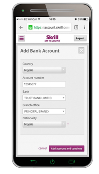 Skrill mobile payments